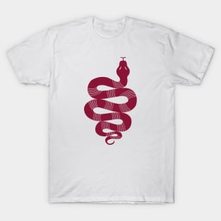 Large Snake burgundy T-Shirt